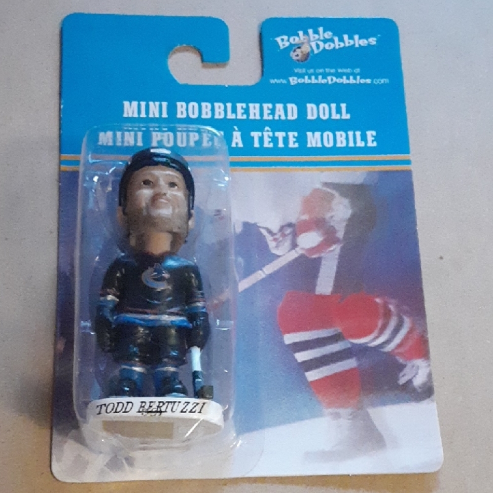 Canucks NHL Mini Bobblehead Doll - Blue